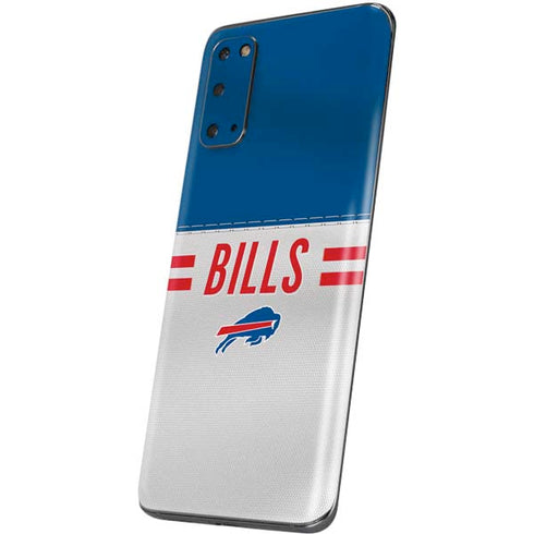 NFL Buffalo Bills White Striped Galaxy S20 Skin