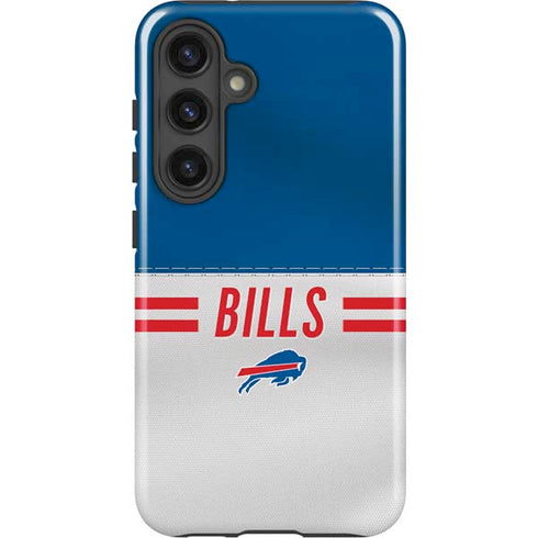 NFL Buffalo Bills White Striped Galaxy S25 Plus Impact Case