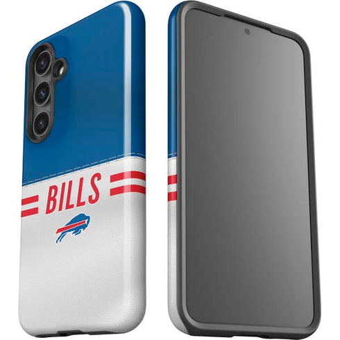 NFL Buffalo Bills White Striped Galaxy S25 Plus Impact Case