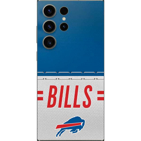 NFL Buffalo Bills White Striped Galaxy S24 Ultra Skin