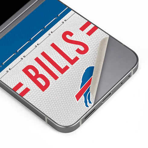 NFL Buffalo Bills White Striped Galaxy Z Flip6 Skin