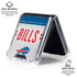 NFL Buffalo Bills White Striped Galaxy Z Flip6 Clear Case
