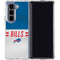 NFL Buffalo Bills White Striped Galaxy Z Fold5 5G Clear Case