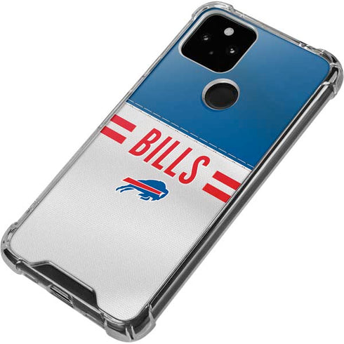 NFL Buffalo Bills White Striped Google Pixel 5 Clear Case