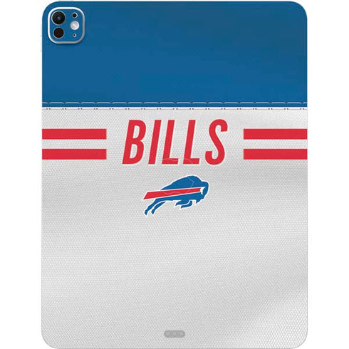 NFL Buffalo Bills White Striped iPad Pro 13in M4 (2024) Skin
