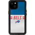 NFL Buffalo Bills White Striped iPhone 15 Plus Waterproof Case