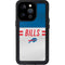 NFL Buffalo Bills White Striped iPhone 15 Pro Waterproof Case