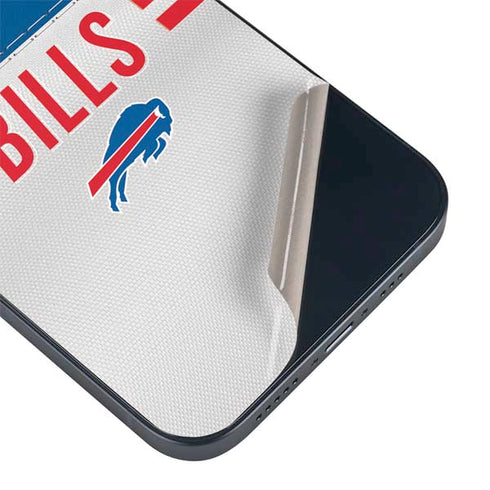 NFL Buffalo Bills White Striped iPhone 15 Skin