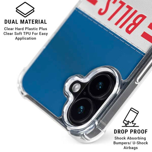 NFL Buffalo Bills White Striped iPhone 16 MagSafe Case