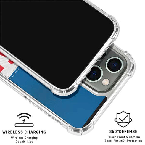 NFL Buffalo Bills White Striped iPhone 16 Pro Clear Case