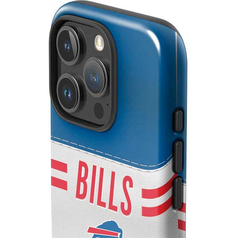 NFL Buffalo Bills White Striped iPhone 16 Pro Impact Case