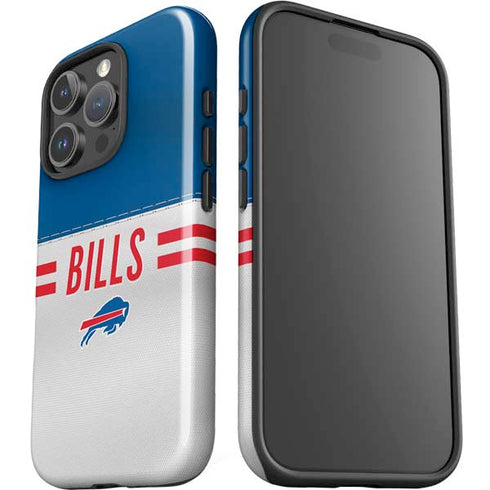 NFL Buffalo Bills White Striped iPhone 16 Pro Impact Case