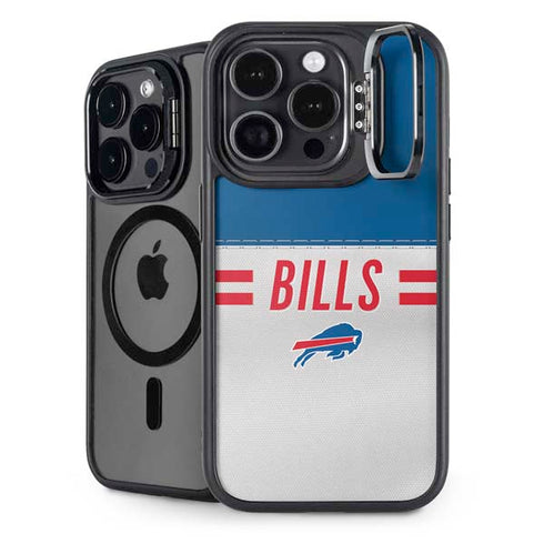 NFL Buffalo Bills White Striped iPhone 16 Pro Kickstand Case