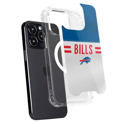 NFL Buffalo Bills White Striped iPhone 16 Pro Max MagSafe Case
