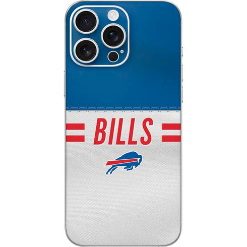 NFL Buffalo Bills White Striped iPhone 16 Pro Max Skin