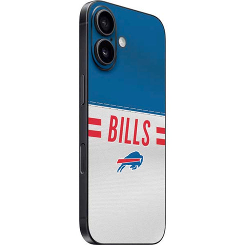 NFL Buffalo Bills White Striped iPhone 16 Skin