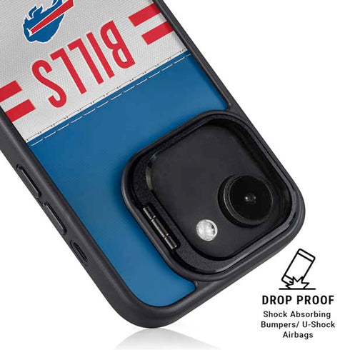 NFL Buffalo Bills White Striped iPhone 16e Kickstand Case