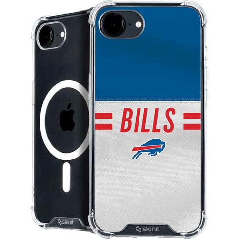 NFL Buffalo Bills White Striped iPhone 16e MagSafe Case