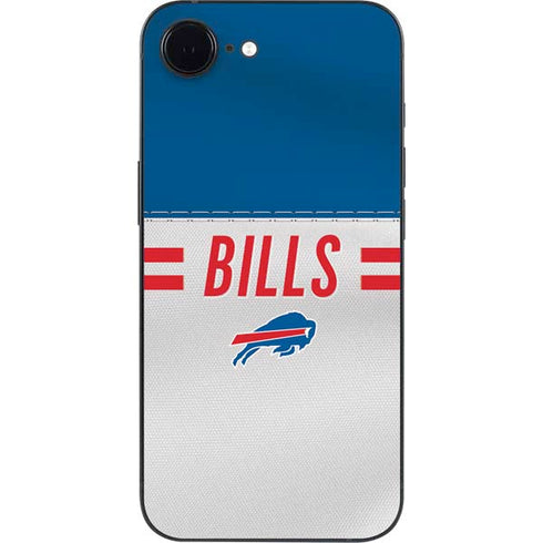 NFL Buffalo Bills White Striped iPhone 16e Skin