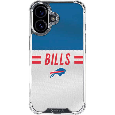 NFL Buffalo Bills White Striped iPhone 17 Clear Case
