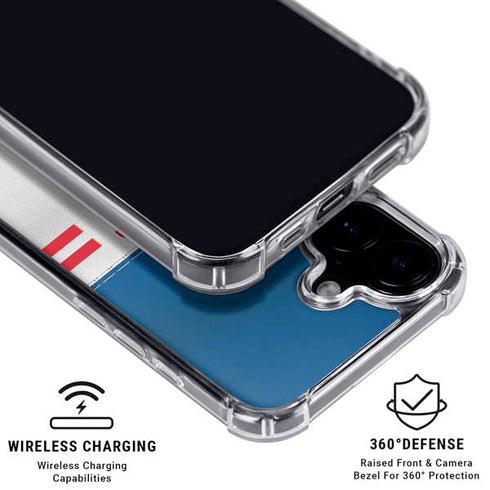 NFL Buffalo Bills White Striped iPhone 17 Clear Case