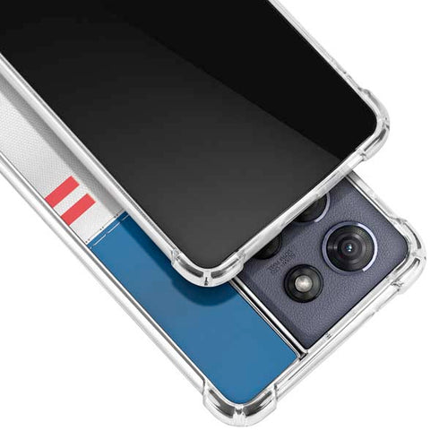 NFL Buffalo Bills White Striped Moto G 5G (2025) Clear Case