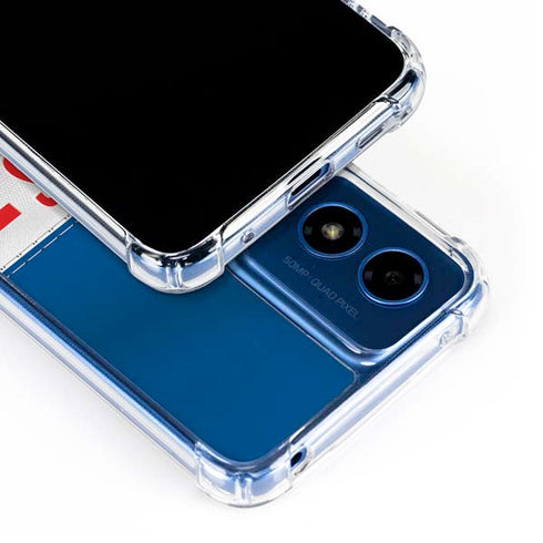 NFL Buffalo Bills White Striped Moto G 5G (2024) Clear Case