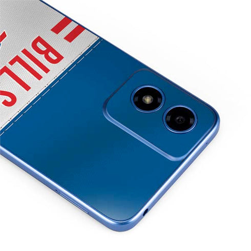 NFL Buffalo Bills White Striped Moto G Play 4G (2024) Skin