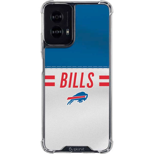 NFL Buffalo Bills White Striped Moto G Power 5G (2024) Clear Case