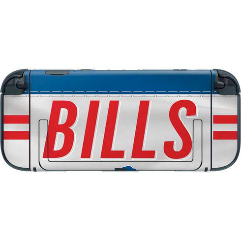 NFL Buffalo Bills White Striped Nintendo Switch 2 (2025) with Joy-Con Skin