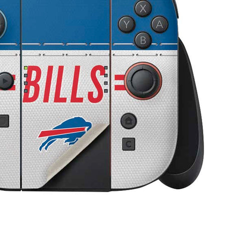 NFL Buffalo Bills White Striped Nintendo Switch 2 (2025) Joy-Con Controller Skin