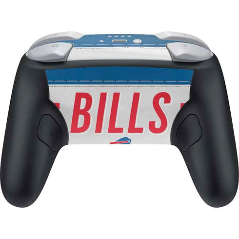 NFL Buffalo Bills White Striped Nintendo Switch 2 (2025) Pro Controller Skin