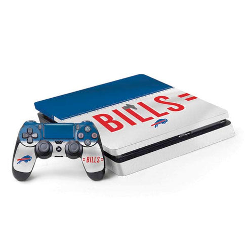 NFL Buffalo Bills White Striped PlayStation PS4 Skins