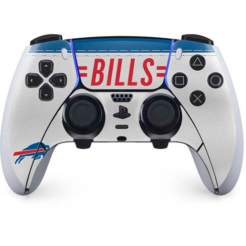 NFL Buffalo Bills White Striped PlayStation PS5 Skins