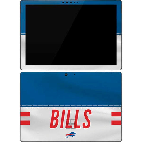 NFL Buffalo Bills White Striped Surface Pro 7 Skin
