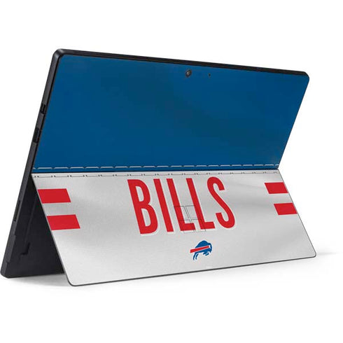 NFL Buffalo Bills White Striped Surface Pro 7 Skin