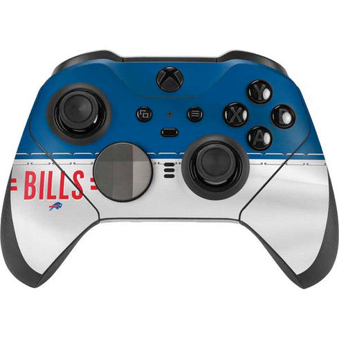 NFL Buffalo Bills White Striped Xbox Elite Wireless Controller Series 2 Skin