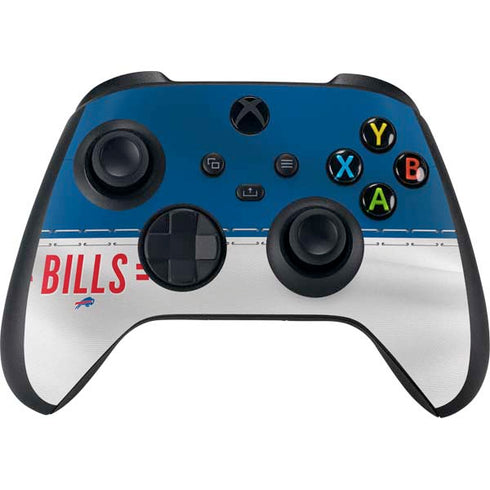 NFL Buffalo Bills White Striped XBox Series X Digital Edition Bundle Skin