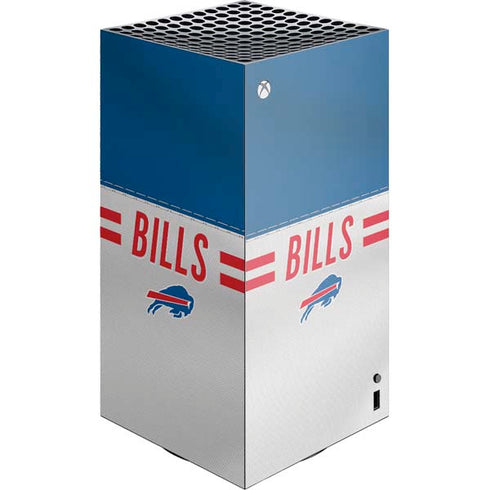 NFL Buffalo Bills White Striped XBox Series X Digital Edition Console Skin
