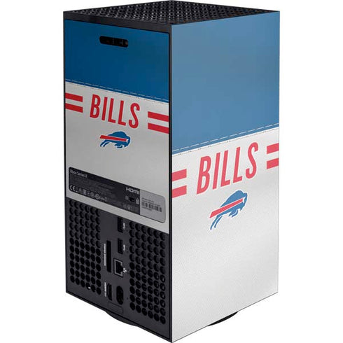 NFL Buffalo Bills White Striped XBox Series X Digital Edition Console Skin