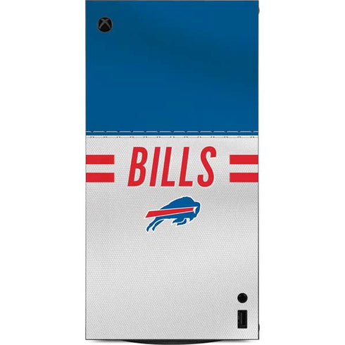 NFL Buffalo Bills White Striped XBox Series X Digital Edition Console Skin