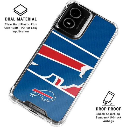 NFL Buffalo Bills Zone Block Moto G Power 5G (2024) Clear Case