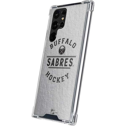 NHL Buffalo Sabres Black Text Galaxy S22 Ultra Clear Case