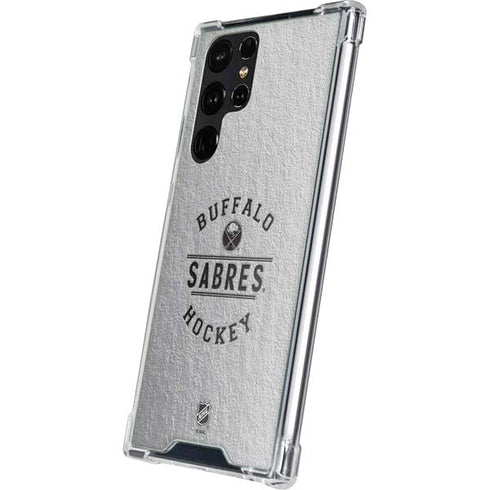 NHL Buffalo Sabres Black Text Galaxy S23 Ultra Clear Case