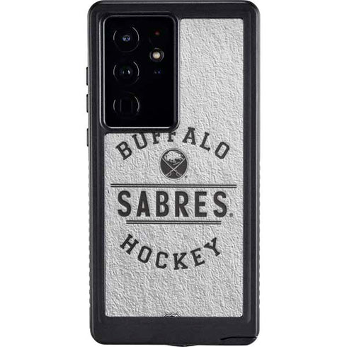 NHL Buffalo Sabres Black Text Galaxy S24 Ultra Waterproof Case