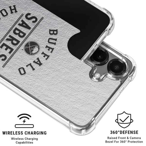 NHL Buffalo Sabres Black Text Galaxy S26 Plus Clear Case