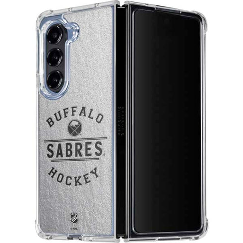 NHL Buffalo Sabres Black Text Galaxy Z Fold5 5G Clear Case