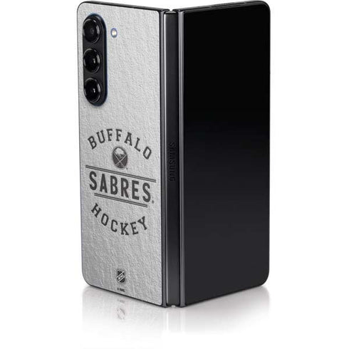 NHL Buffalo Sabres Black Text Galaxy Z Fold5 5G Skin