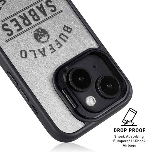 NHL Buffalo Sabres Black Text iPhone 14 Plus Kickstand Case