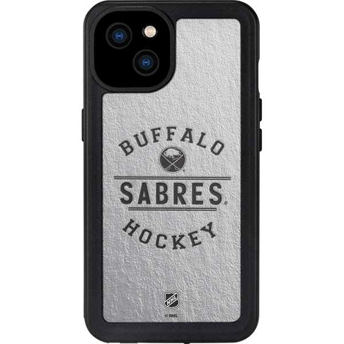 NHL Buffalo Sabres Black Text iPhone 15 Plus Waterproof Case